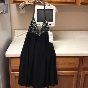 Black/silver sequin prom/cocktail dress